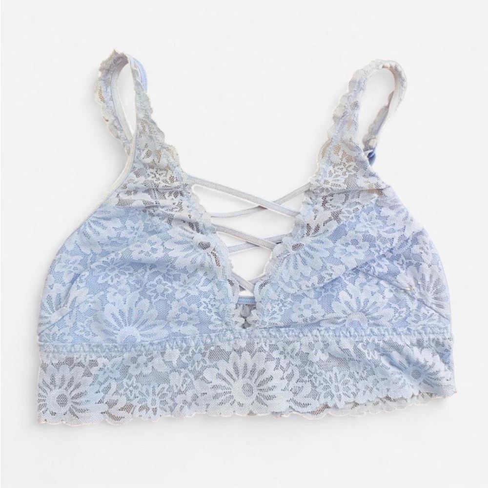 Victorias Secret Lace Bralette in Light Blue